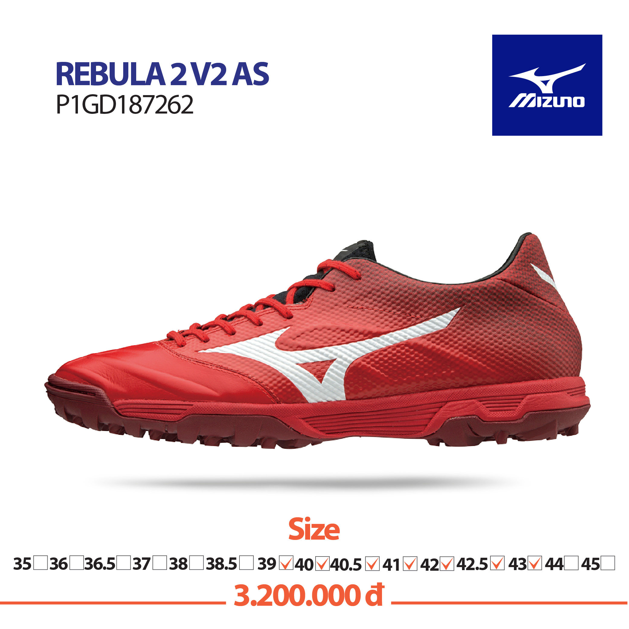 Giày bóng đá REBULA 2 V2 AS ĐỎ TRẮNG | Thethaovn.vn